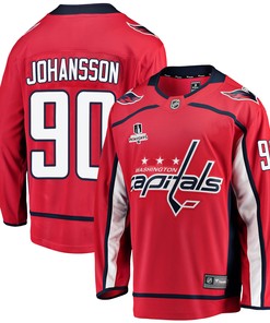 Washington Capitals Marcus Johansson 90 Home 2022 Stanley Cup Playoffs Breakaway Men Jersey - Red
