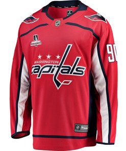 Washington Capitals Marcus Johansson 90 Home 2022 Stanley Cup Playoffs Breakaway Men Jersey - Red
