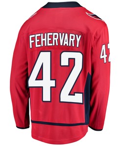 Washington Capitals Martin Fehervary 42 Home 2022 Stanley Cup Playoffs Breakaway Men Jersey - Red