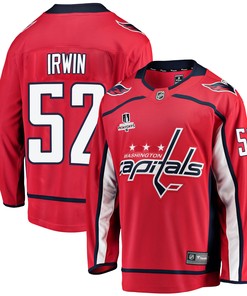 Washington Capitals Matt Irwin 52 Home 2022 Stanley Cup Playoffs Breakaway Men Jersey - Red