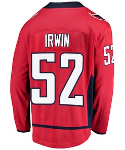 Washington Capitals Matt Irwin 52 Home 2022 Stanley Cup Playoffs Breakaway Men Jersey - Red