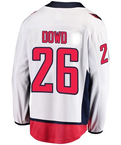 Washington Capitals Nic Dowd 26 Away 2022 Stanley Cup Playoffs Breakaway Men Jersey - White