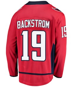 Washington Capitals Nicklas Backstrom 19 Home 2022 Stanley Cup Playoffs Breakaway Men Jersey - Red