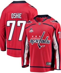 Washington Capitals T. J. Oshie 77 Home 2022 Stanley Cup Playoffs Breakaway Men Jersey - Red