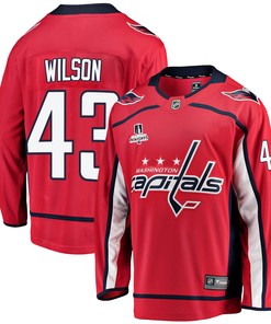Washington Capitals Tom Wilson 43 Home 2022 Stanley Cup Playoffs Breakaway Men Jersey - Red