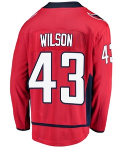 Washington Capitals Tom Wilson 43 Home 2022 Stanley Cup Playoffs Breakaway Men Jersey - Red