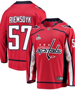 Washington Capitals Trevor van Riemsdyk 57 Home 2022 Stanley Cup Playoffs Breakaway Men Jersey - Red