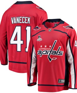 Washington Capitals Vitek Vanecek 41 Home 2022 Stanley Cup Playoffs Breakaway Men Jersey - Red