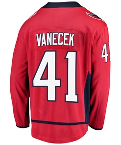 Washington Capitals Vitek Vanecek 41 Home 2022 Stanley Cup Playoffs Breakaway Men Jersey - Red