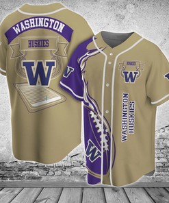 Washington Huskies NCAA Baseball Jersey Shirt Classic