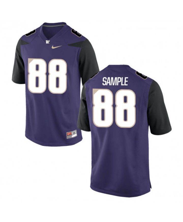 Washington Huskies Purple Drew Sample College Football Jersey