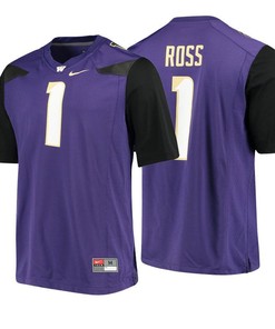 Washington Huskies Purple John Ross III Player Football Jersey