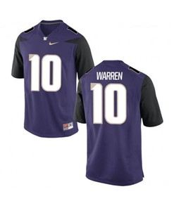 Washington Huskies Purple Jusstis Warren College Football Jersey