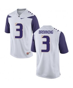 Washington Huskies White Jake Browning College Football Jersey