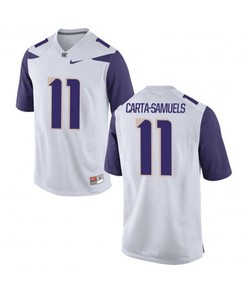 Washington Huskies White K.J. Carta-Samuels College Football Jersey