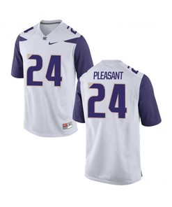 Washington Huskies White Kamari Pleasant College Football Jersey