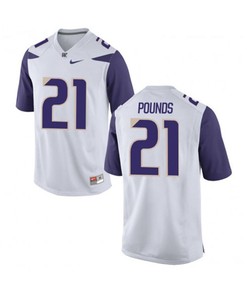 Washington Huskies White Quinten Pounds College Football Jersey
