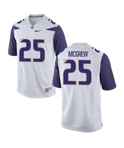 Washington Huskies White Sean McGrew College Football Jersey