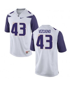 Washington Huskies White Tristan Vizcaino College Football Jersey