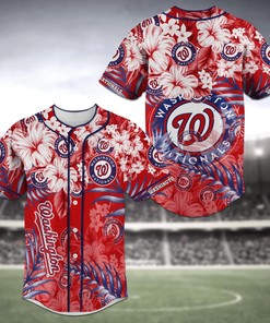Washington Nationals MLB Baseball Jersey Shirt Flower