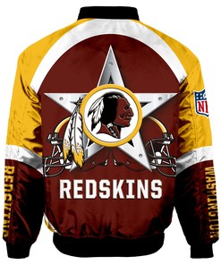 Washington Redskins Bomber Jacket Graphic Player Running