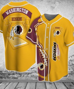Washington Redskins NFL Baseball Jersey Shirt