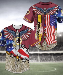 Washington Redskins NFL Baseball Jersey Shirt A1