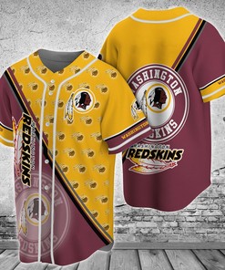 Washington Redskins NFL Baseball Jersey Shirt V2