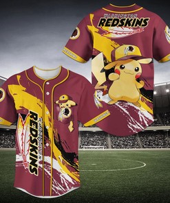 Washington Redskins NFL Baseball Jersey Shirt V7