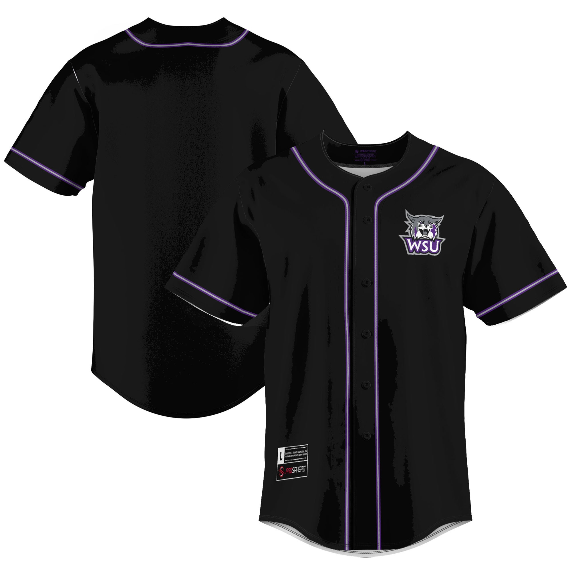 Weber State Wildcats Baseball Jersey - Black Ncaa