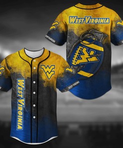 West Virginia Mountaineers NCAA baseball Jersey Shirt Grenade