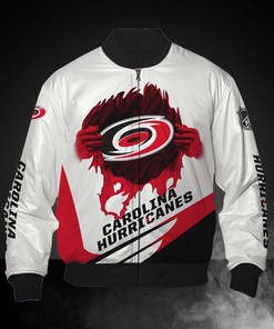 White Carolina Hurricanes Jacket Print 3D