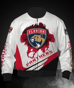 White Florida Panthers Jacket Print 3D