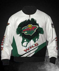 White Minnesota Wild Jacket Print 3D