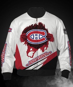 White Montreal Canadiens Jacket Print 3D