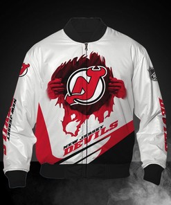 White New Jersey Devils Jacket Print 3D