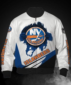 White New York Islanders Jacket Print 3D