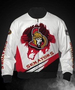 White Ottawa Senators Jacket Print 3D