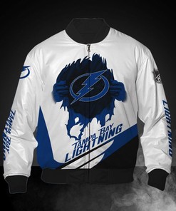 White Tampa Bay Lightning Jacket Print 3D