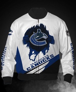 White Vancouver Canucks Jacket Print 3D