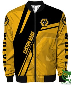 Wolverhampton Wanderers FC Custom Name Yellow Black Bomber Jacket