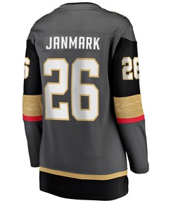 Women's Mattias Janmark Gray Vegas Golden Knights 2017/18 Home Breakaway Jersey Jersey