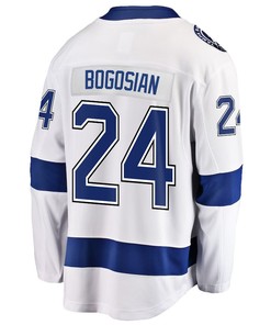 Zach Bogosian 24 Tampa Bay Lightning Stanley Cup 2023 Playoffs Patch Away Breakaway Men Jersey - White