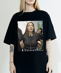 Alexandria Ocasio Cortez AOC See Through Slow Sown Vintage Style T-shirt - Perfect for Fan Gift
