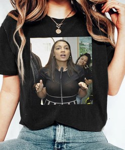Alexandria Ocasio Cortez AOC See Through Slow Sown Vintage Style T-shirt - Perfect for Fan Gift