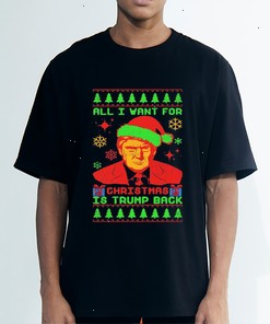 All I Want For Christmas Is Trump Back Vintage Style Ugly Christmas Sweatshirt - Fan Gift