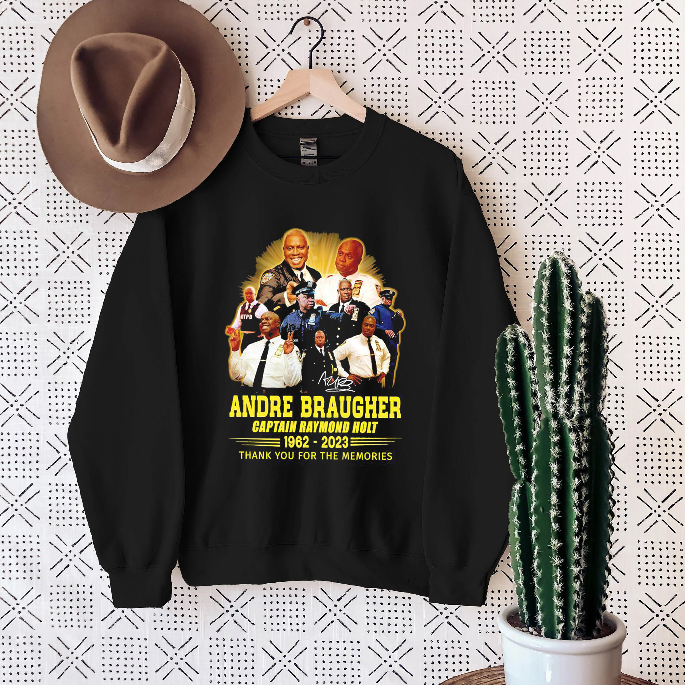Andre Braugher Captain Raymond Holt 1962-2023 Thank You for The Memories T-shirt