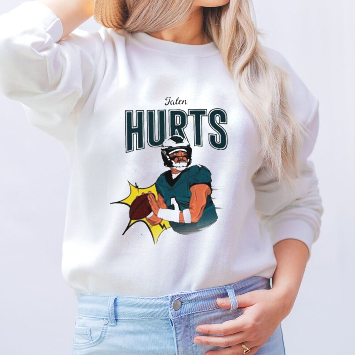 Jalen Hurts Philadelphia Eagles Football Vintage Style T-shirt - Perfect for Fan Gift