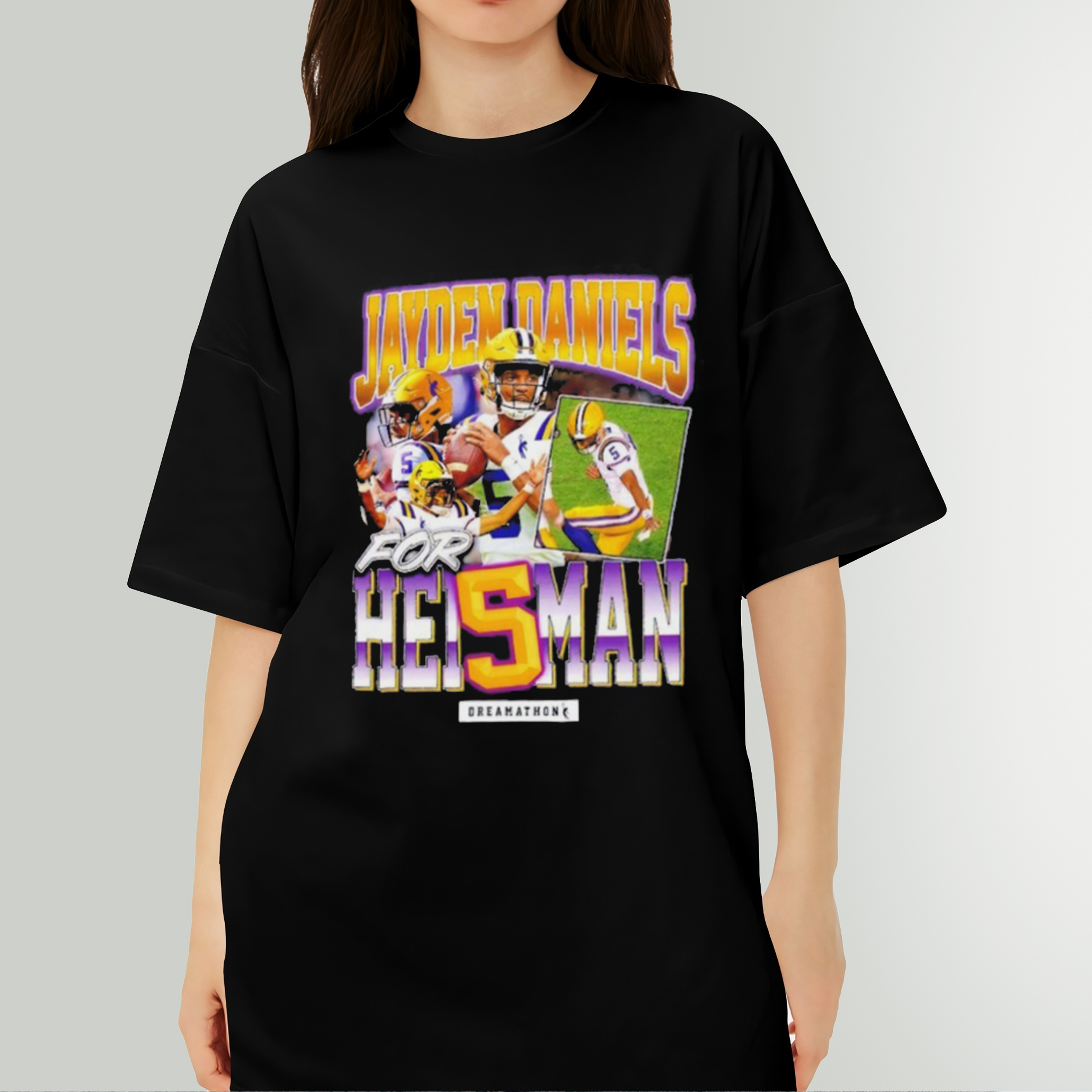 Jayden Daniels LSU Tigers for Heisman Vintage Style T-shirt - Perfect for Fan Gift