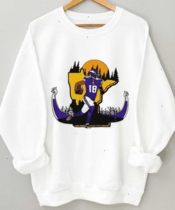 Justin Jefferson Player Number 18 Signature NFL T-shirt - Perfect for Fan